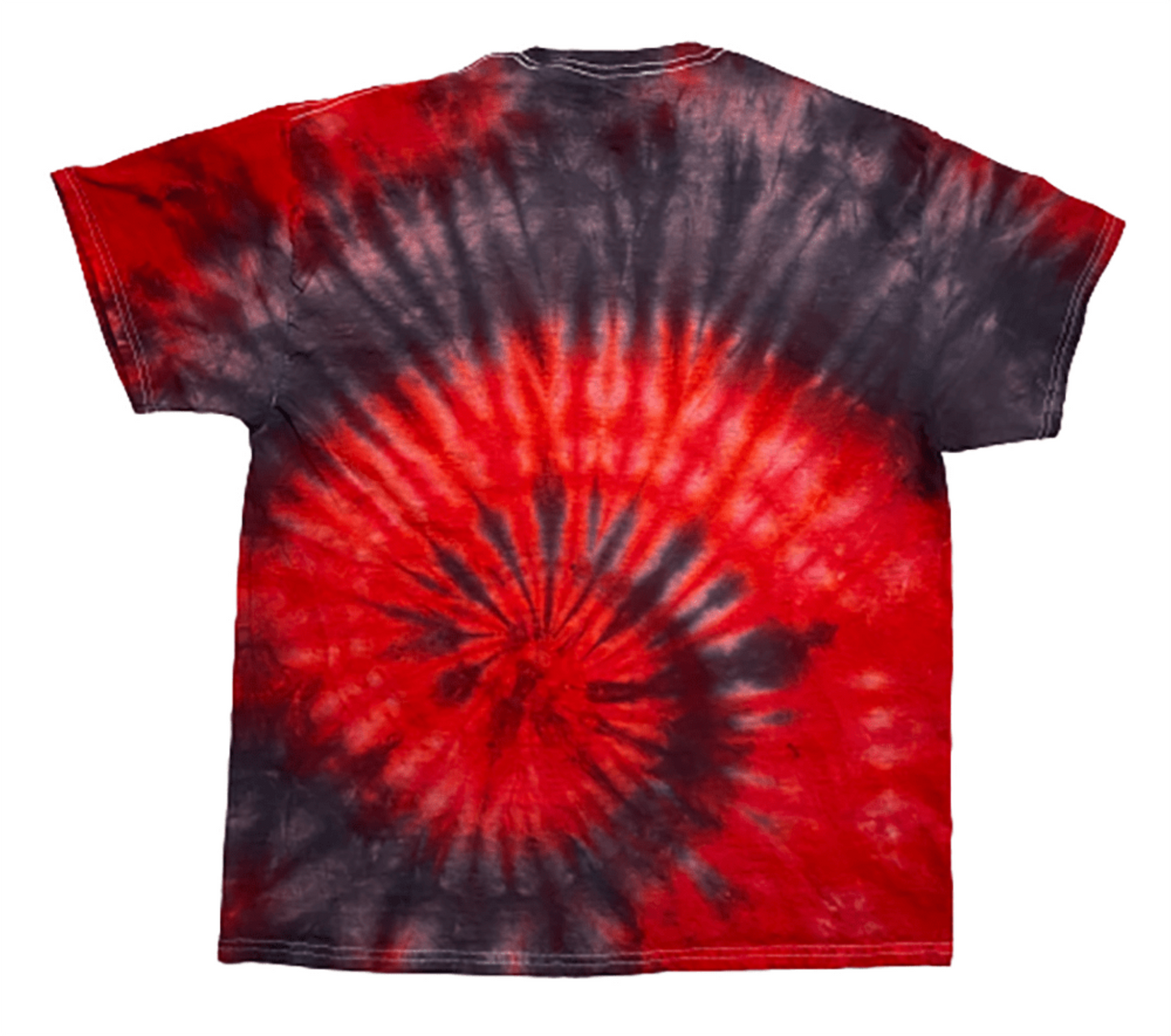 Crimson Red & Black Vortex Tie-Dye T-Shirt - Hypnotic Spiral Alternative Tee