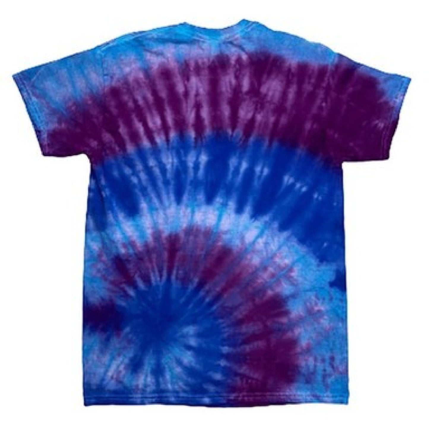 Cosmic Spiral Tie-Dye T-Shirt Blue & Purple - Hand-Dyed Festival Cotton Tee