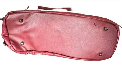 Mello World Metallic Maroon Studded Hobo Bag - Vegan Leather Purse