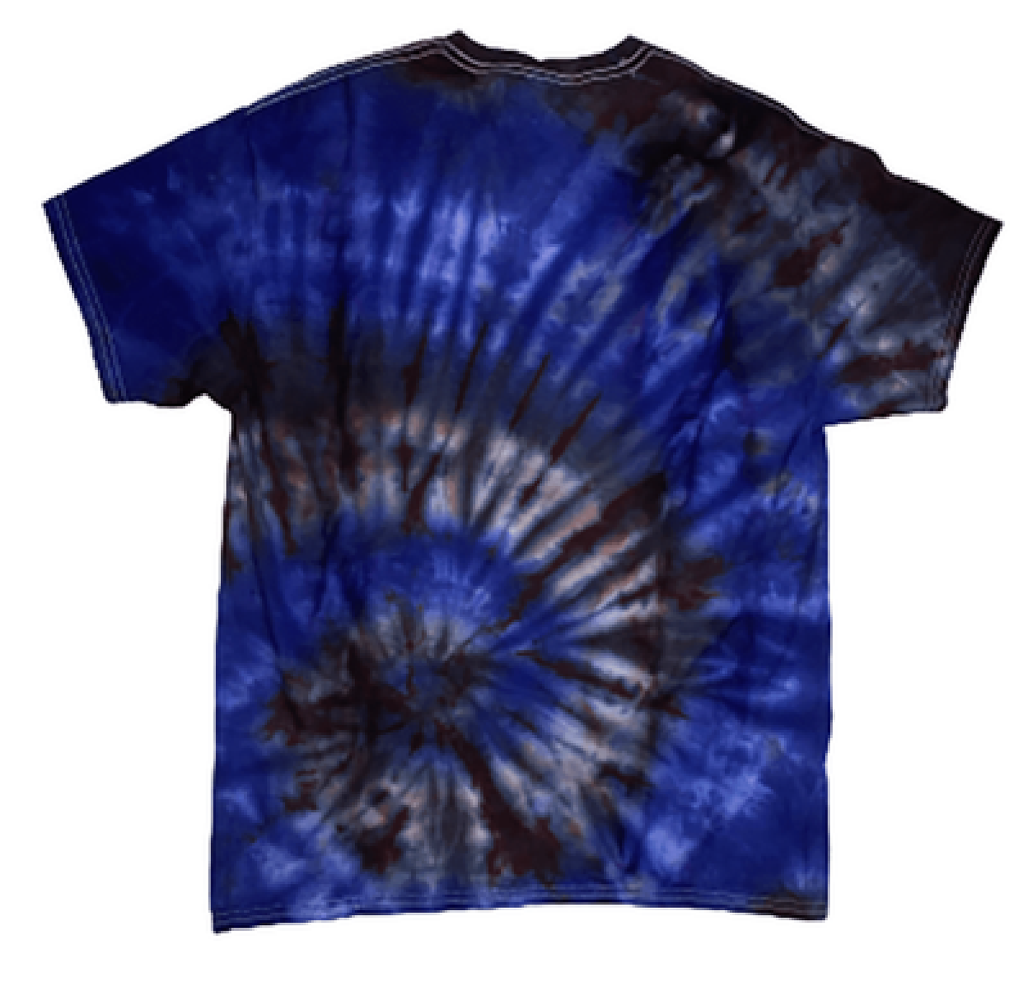 Storm Tie-Dye T-Shirt Blue Black Gray - Electric Spiral Hand-Dyed Cotton Tee
