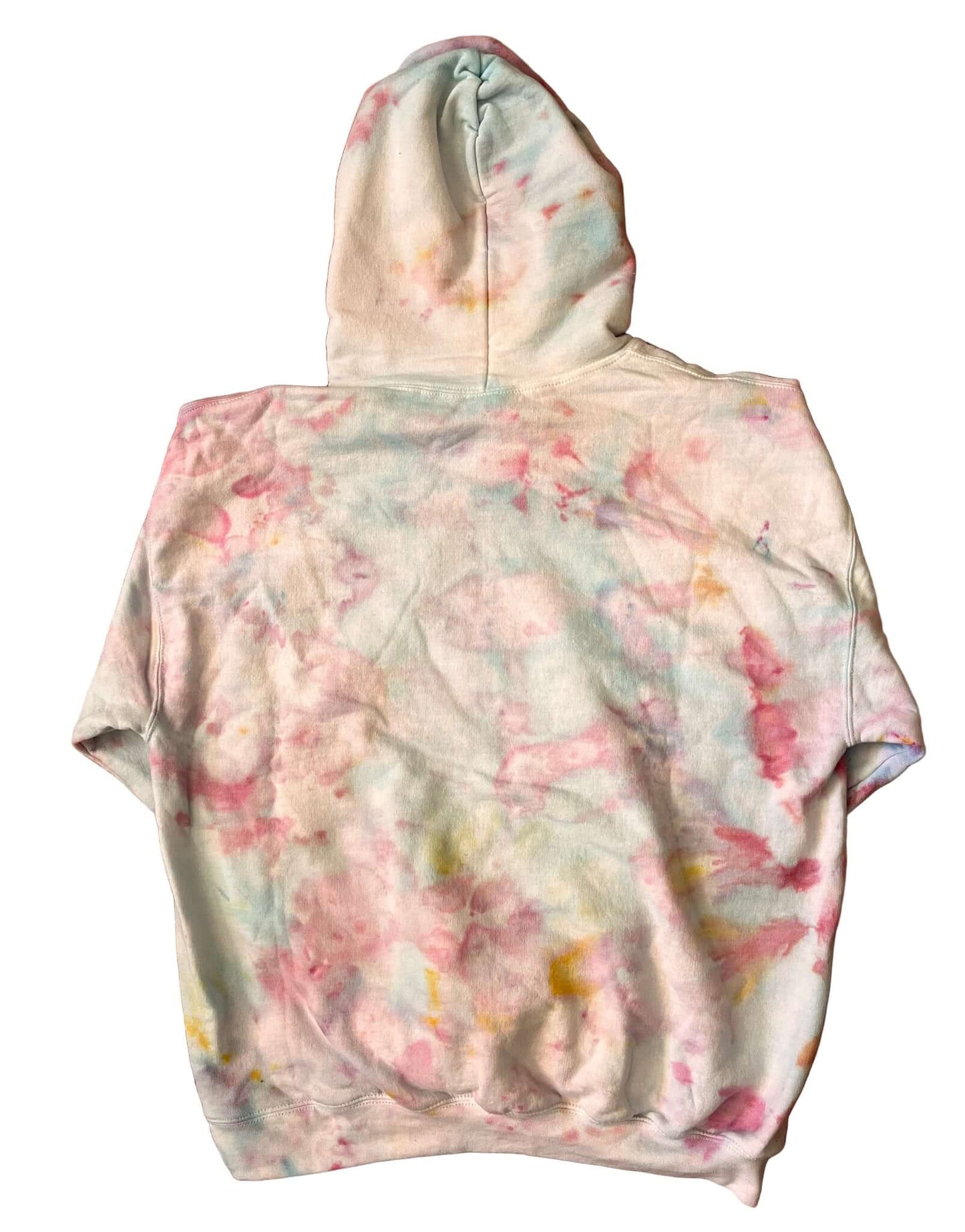 White, Pink and Blue Hoodie - Comfortable Tri-Color Pullover