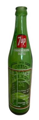 1973 Ohio State Buckeyes 7-Up Commemorative Bottles - Vintage OSU Football Collectible Pair
