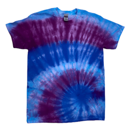 Purple Blue Deep Space Tie-Dye T-Shirt - Cosmic Galaxy Hand-Dyed Tee