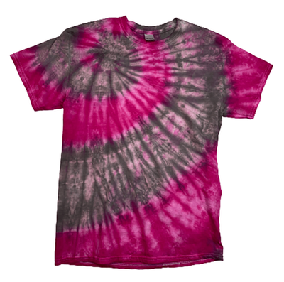 Pink Gray Tie-Dye T-Shirt - Edgy Alternative Fashion Unisex Tee