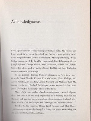 The Craftsman by Richard Sennett - Philosophy of Work & Skill Book