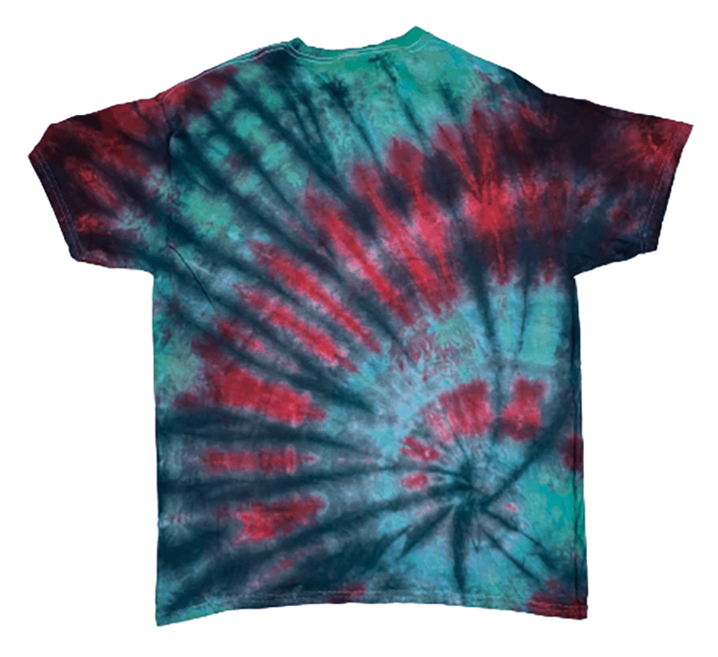 Mystic Forest Spiral Tie-Dye T-Shirt - Green Brown Hand-Dyed Cotton Tee