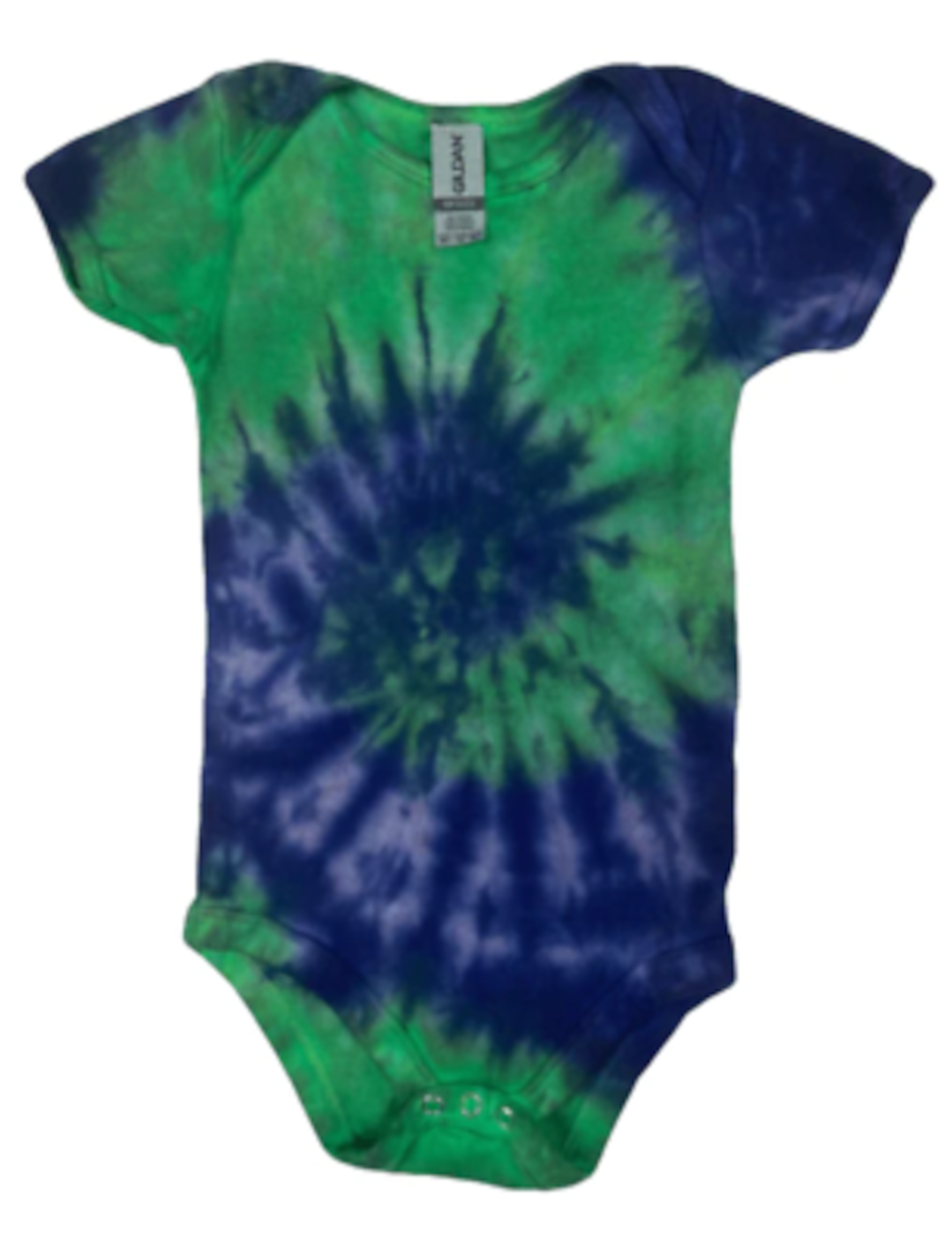 Little Earthling Spiral Tie-Dye Baby Bodysuit - Hand-Dyed Cotton Onesie