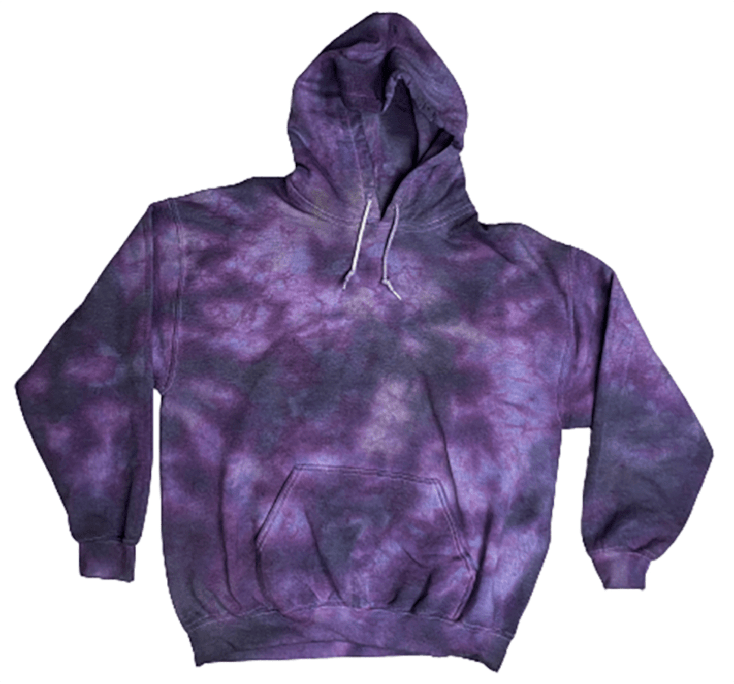 Cosmic Berry Tie-Dye Hoodie - Purple Lavender Charcoal Unisex Hand-Dyed