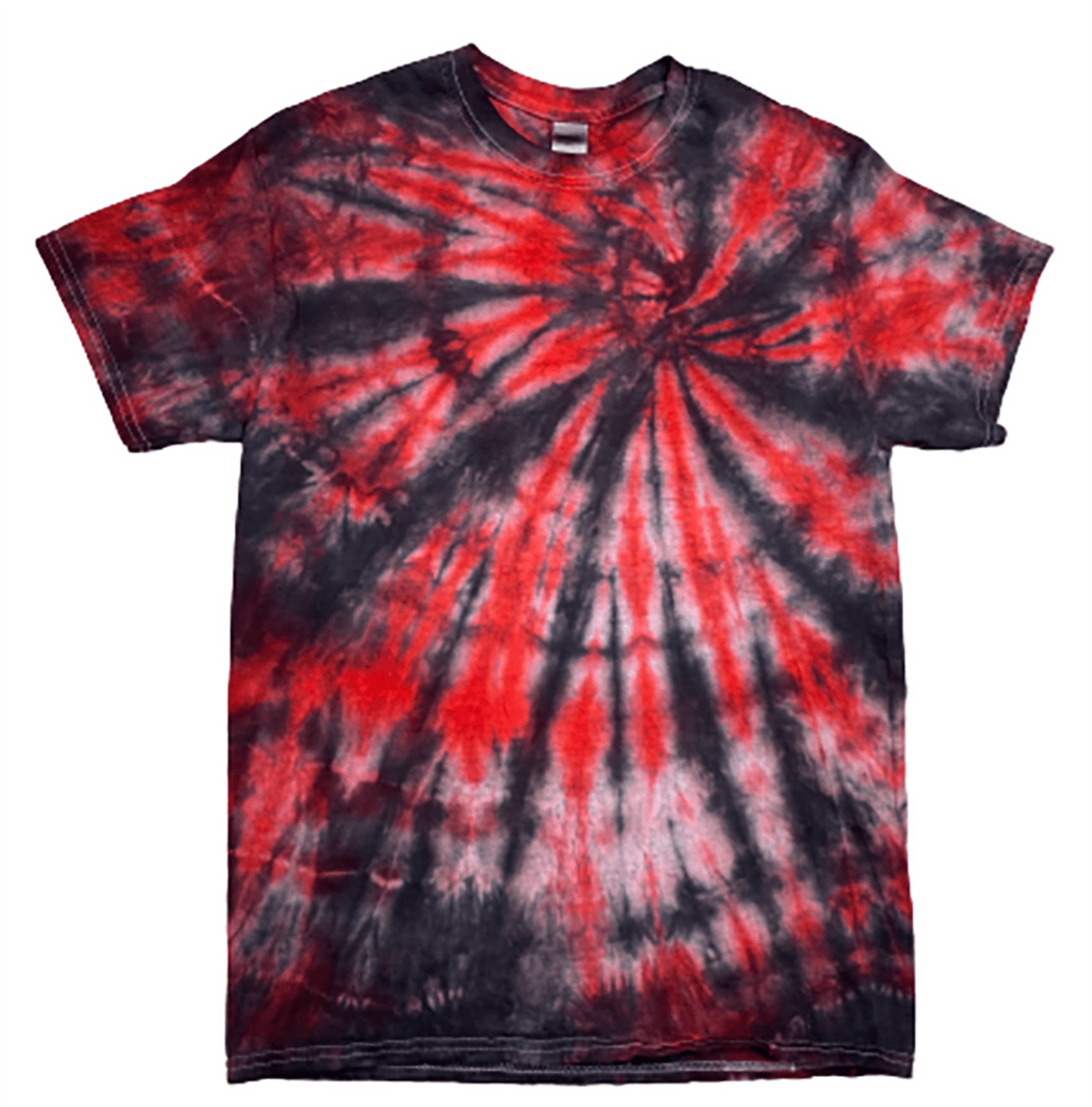 Red Black Spiral Tie-Dye T-Shirt - Edgy Alternative Fashion Unisex