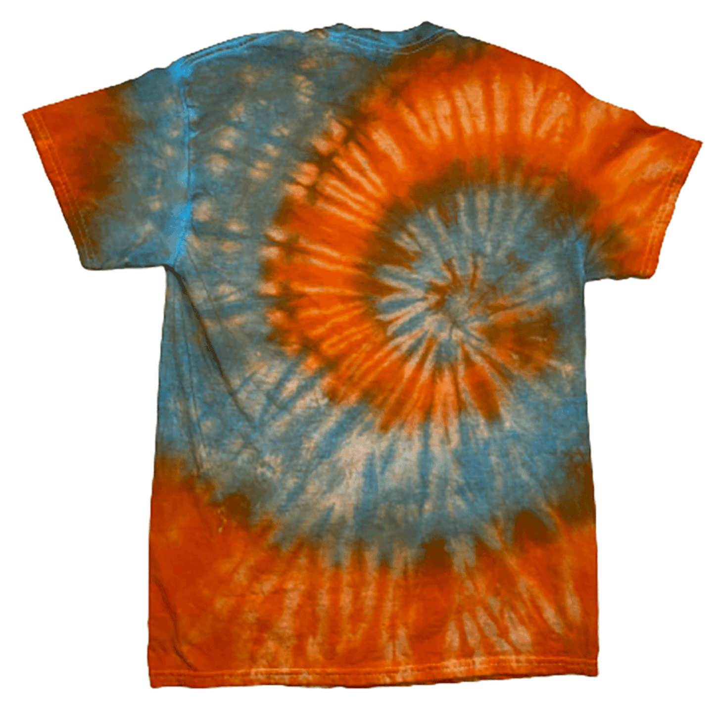 Orange & Blue Tie-Dye T-Shirt | Rustic Spiral Tee