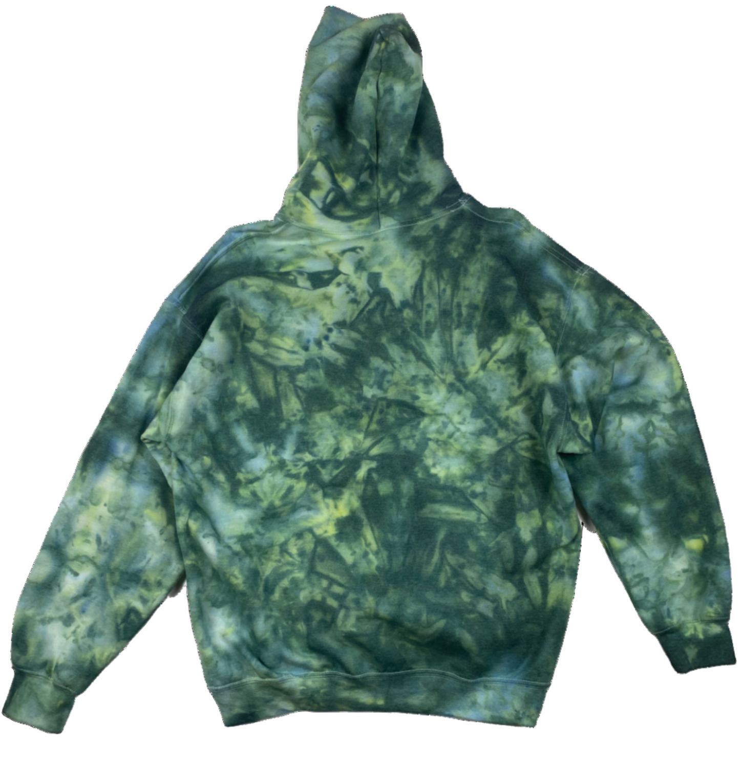 Forest Floor Tie-Dye Hoodie - Earth Tone Brown Green Unisex Nature