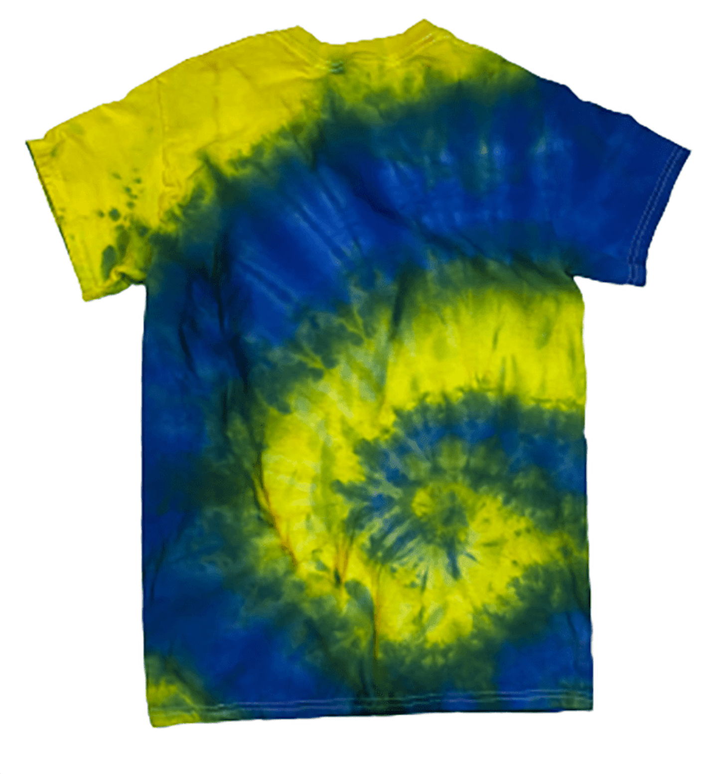 Samba Tie-Dye T-Shirt - Vibrant Yellow Blue Green Hand-Dyed Festival Tee