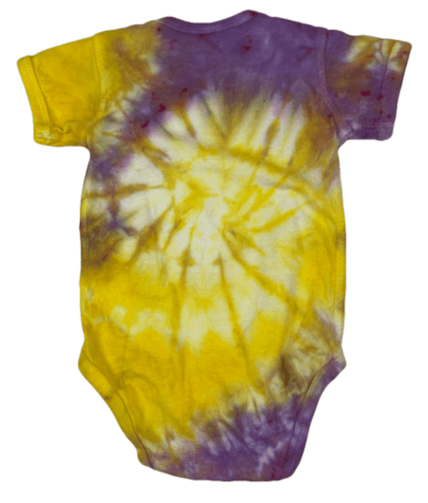 Sunshine Spiral Tie-Dye Infant One Piece - Yellow Purple Baby Bodysuit