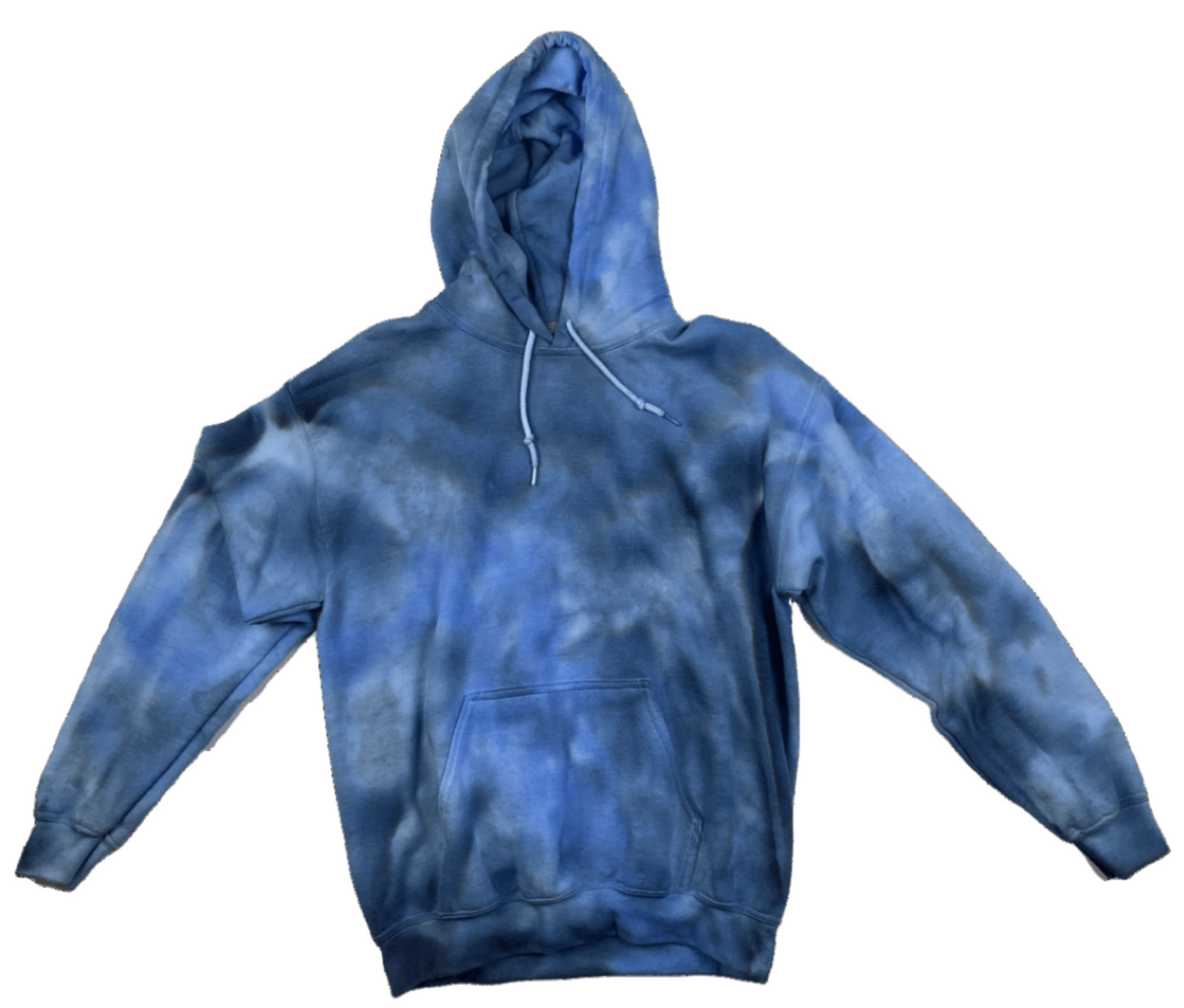 Moody Blues Tie-Dye Hoodie - Deep Blue Gray Unisex Hand-Dyed