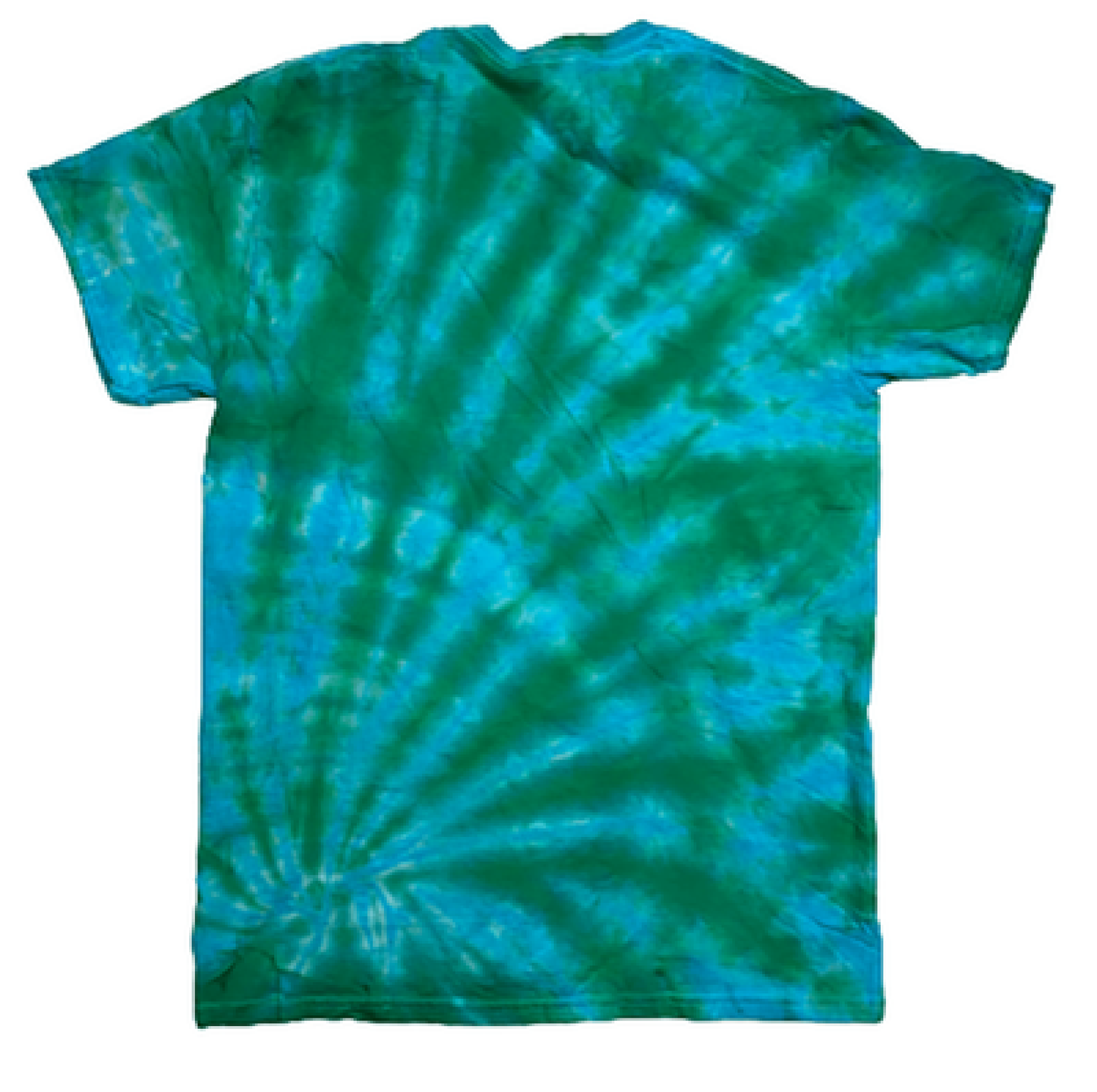 Ocean Spiral Tie-Dye T-Shirt - Handmade Emerald Green & Aqua Blue Swirl Tee