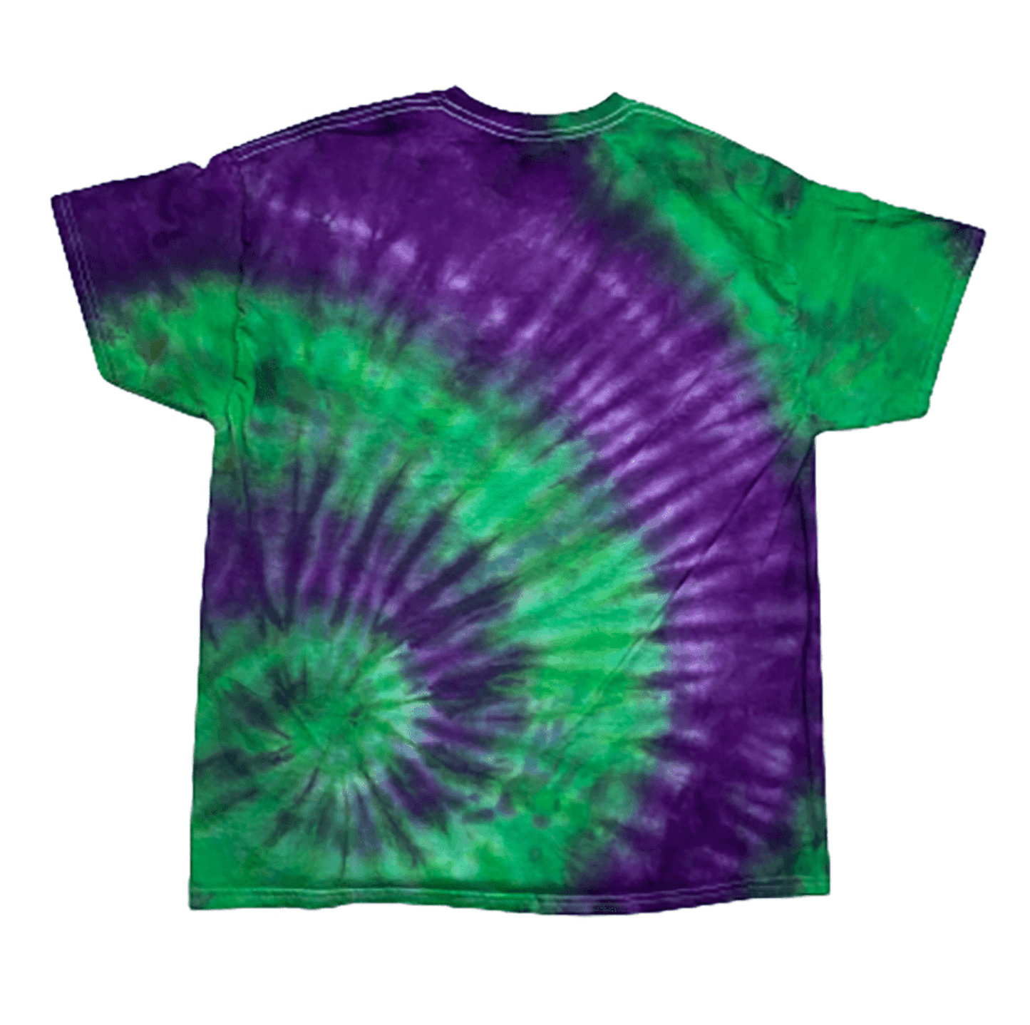 Green Purple Villain Spiral Tie-Dye T-Shirt - Dark Alternative Gothic Fashion Tee