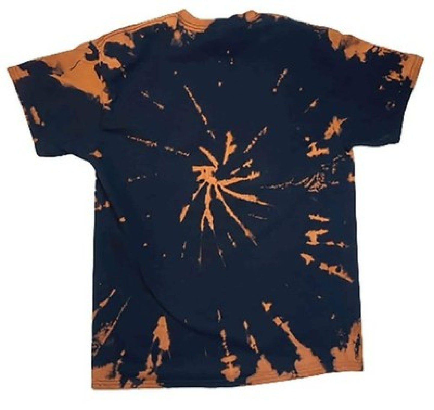 Asteroid Impact Reverse Tie-Dye T-Shirt - Brown & Black Shattered Spiral Design