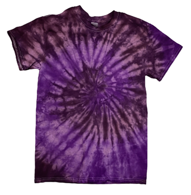 Velvet Purple & Burgundy Tie-Dye Gothic T-Shirt - Alternative Fashion Statement
