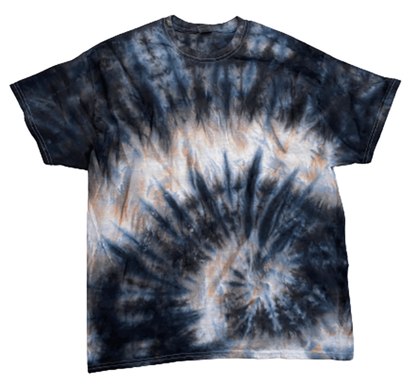 Boho Tie-Dye T-Shirt - Dark Gray & White 100% Cotton