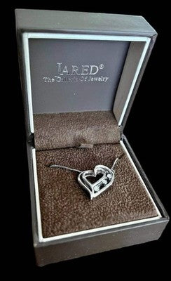 Jared Double Heart Pendant Necklace Sterling Silver - Romantic Gift for Her