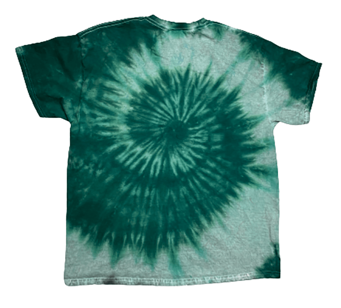Boho Tie-Dye T-Shirt - Dark & Light Green Handcrafted Design