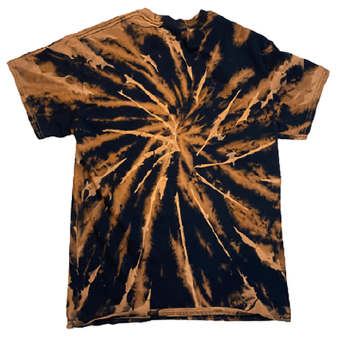 Rusted Gear Reverse Tie-Dye T-Shirt - Industrial Grunge Style Unisex