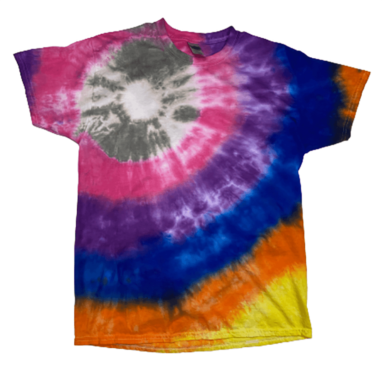 Rainbow Burst Spiral Tie-Dye T-Shirt - Vibrant Hand-Dyed Psychedelic Tee