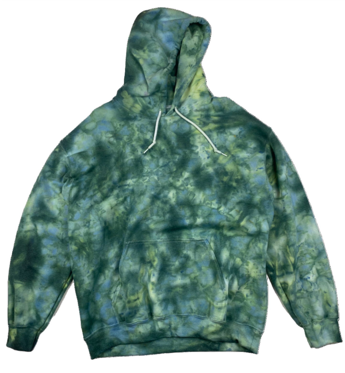 Forest Floor Tie-Dye Hoodie - Earth Tone Brown Green Unisex Nature