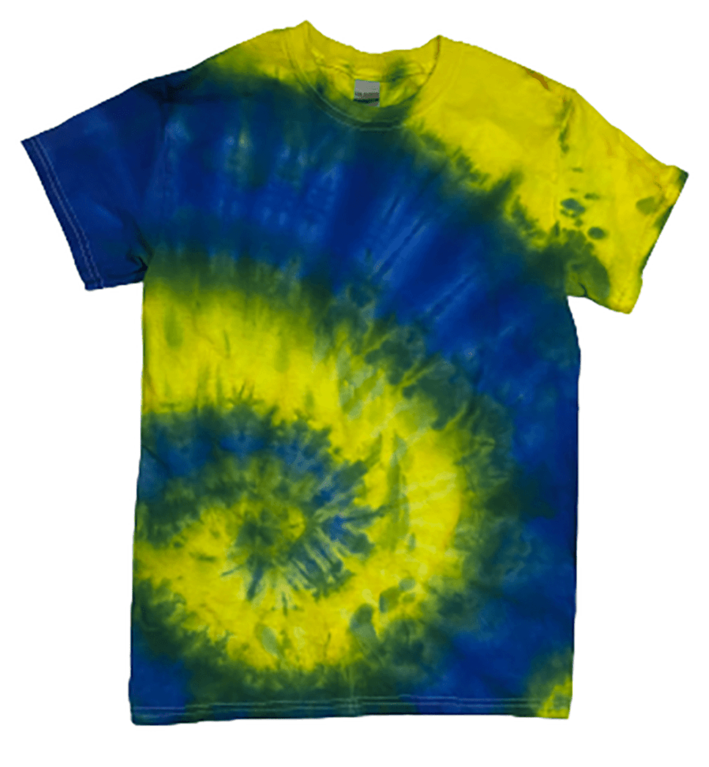 Samba Tie-Dye T-Shirt - Vibrant Yellow Blue Green Hand-Dyed Festival Tee