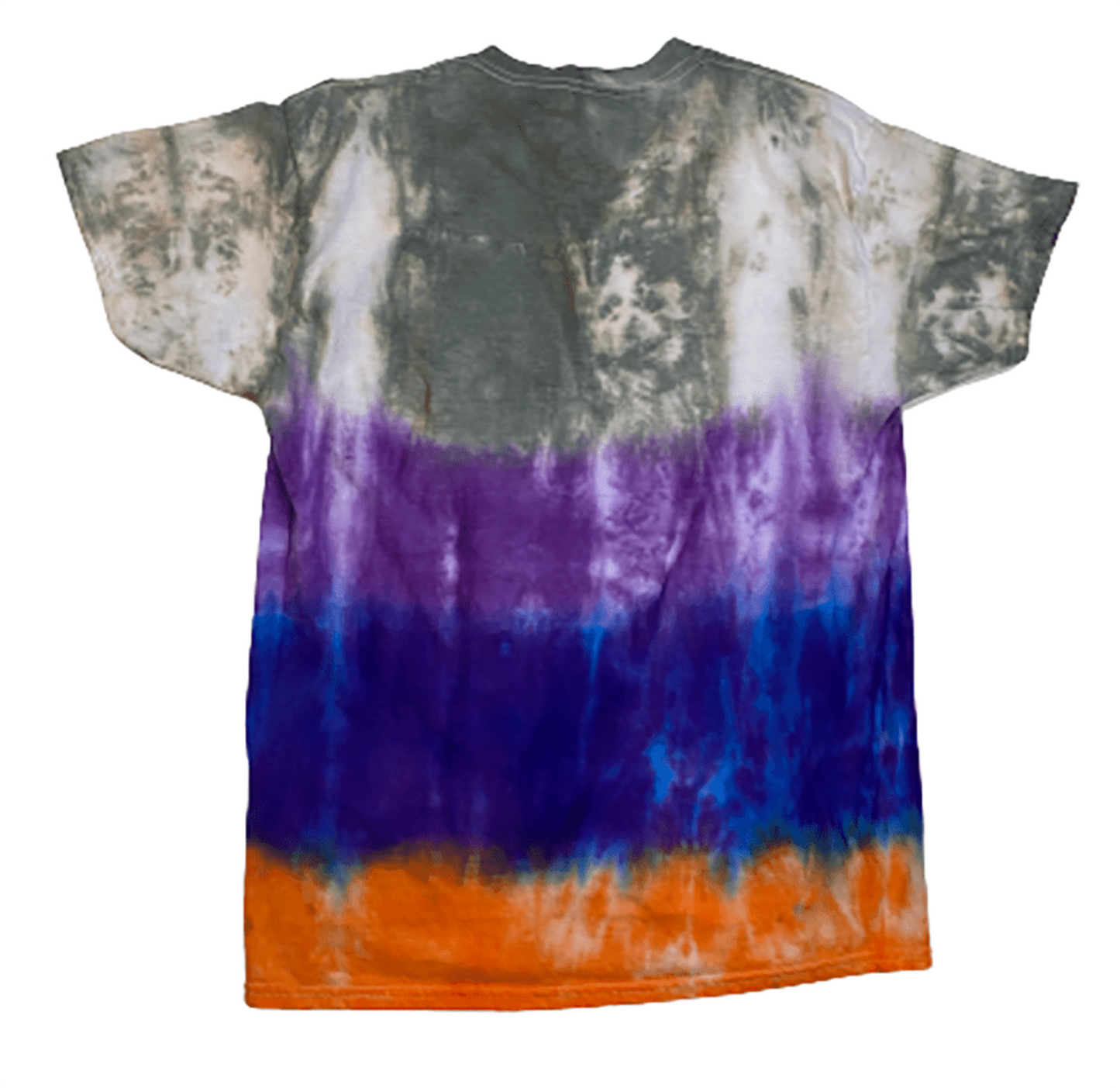 Stormy Sunset Striped Tie-Dye T-Shirt - Hand-Dyed Cotton Unisex