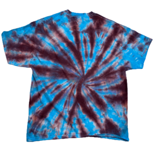 Garnet River Spiral Tie-Dye T-Shirt (Burgundy & Blue)
