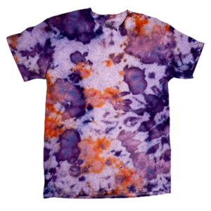 Purple & Orange Ice-Dye T-Shirt | Wearable Art
