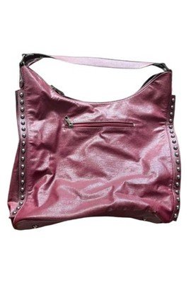 Mello World Metallic Maroon Studded Hobo Bag | Purse
