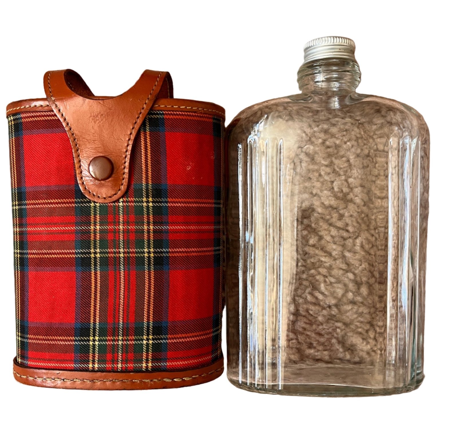 Vintage Used Glass Hip Flask - Classic Pocket Flask - Image 5
