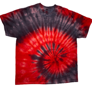 Crimson Red & Black Vortex Tie-Dye Tee | Alt Apparel