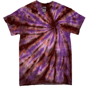Tie-Dyed Burgundy and Purple T-Shirt