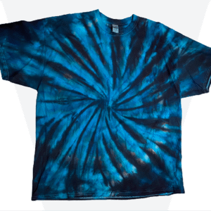 Electric Vortex Tie-Dye T-Shirt (Turquoise & Black)