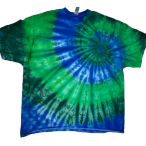 Emerald Green & Sapphire Blue Tie-Dye T-Shirt