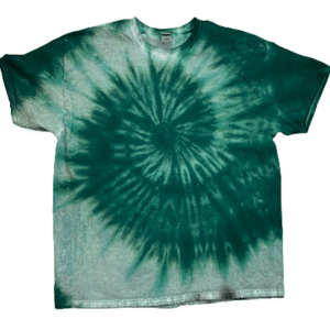Tie Dyed Dark and Light Green T Shirt