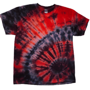 Crimson Eclipse Tie-Dye T-Shirt (Red & Black)