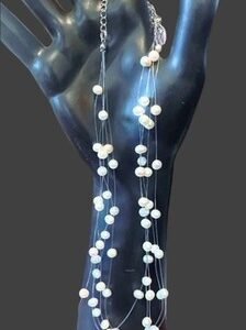 Lia Sophia Floating 'Pearlette' Illusion Necklace