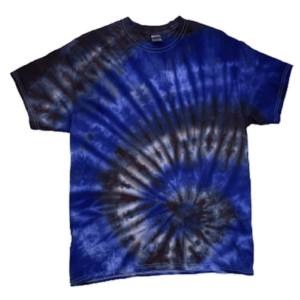 Blue, Black & Gray Storm Tie-Dye T-Shirt | Spiral Tee