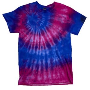 Tie Dyed Blue, Purple and Pink T Shirt