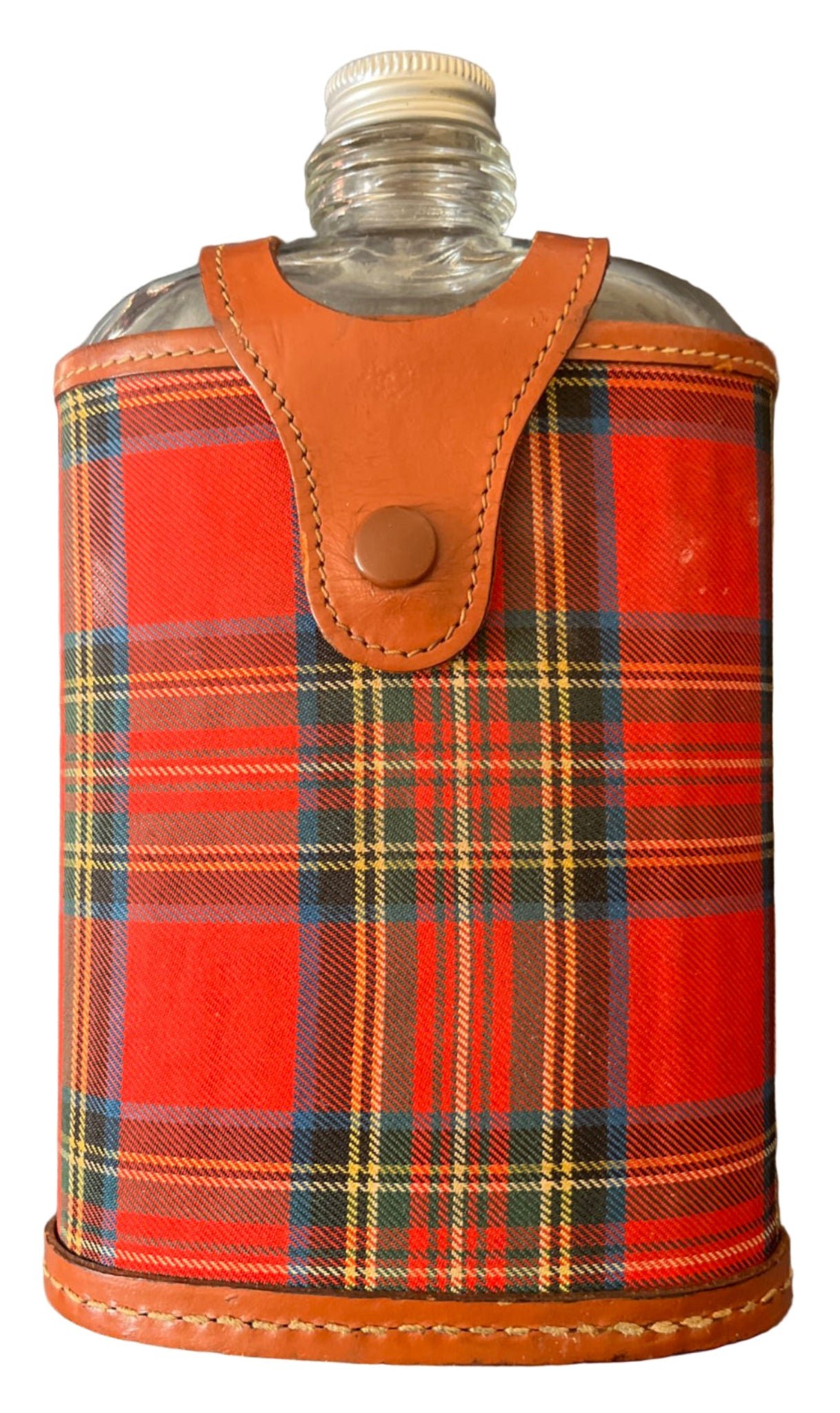 Vintage Used Glass Hip Flask - Classic Pocket Flask