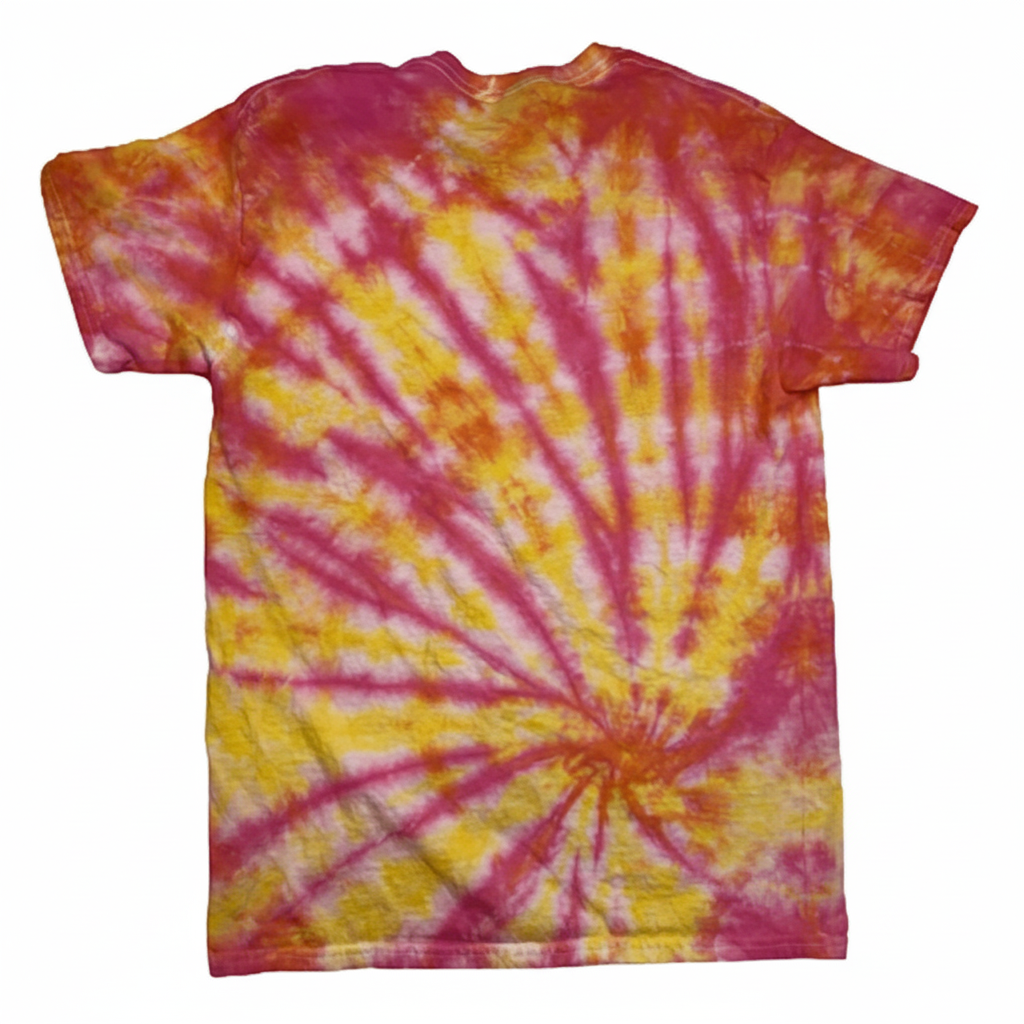 Tie Dyed Yellow, Pink, Orange T Shirt - Image 2