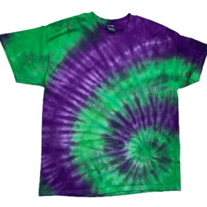 Green & Purple Villain Spiral Tie-Dye T-Shirt