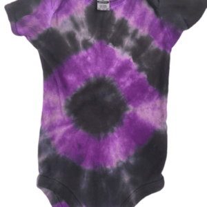 Amethyst Purple & Black Tie-Dye Infant One Piece